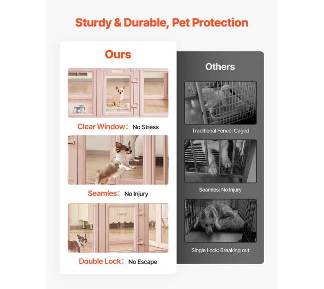 Šunų gimdybos aptvaras su langu, 154x100x60 cm3