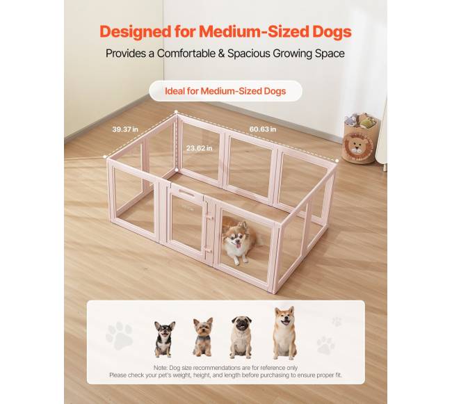 Šunų gimdybos aptvaras su langu, 154x100x60 cm4