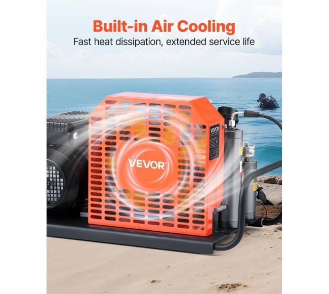 PCP oro kompresorius 4500PSI su keturiais cilindrais1