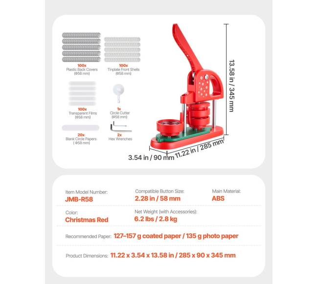 Ženkliukų gaminimo prietaisas 58 mm6