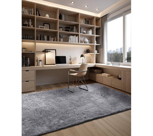 Pliušiniai kilimai vidaus naudojimui, dūminės pilkos 2.44 x 3.05 m4