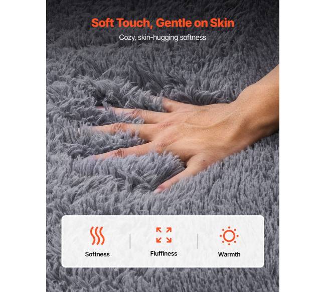 Pliušiniai kilimai vidaus naudojimui, dūminės pilkos 2.44 x 3.05 m6