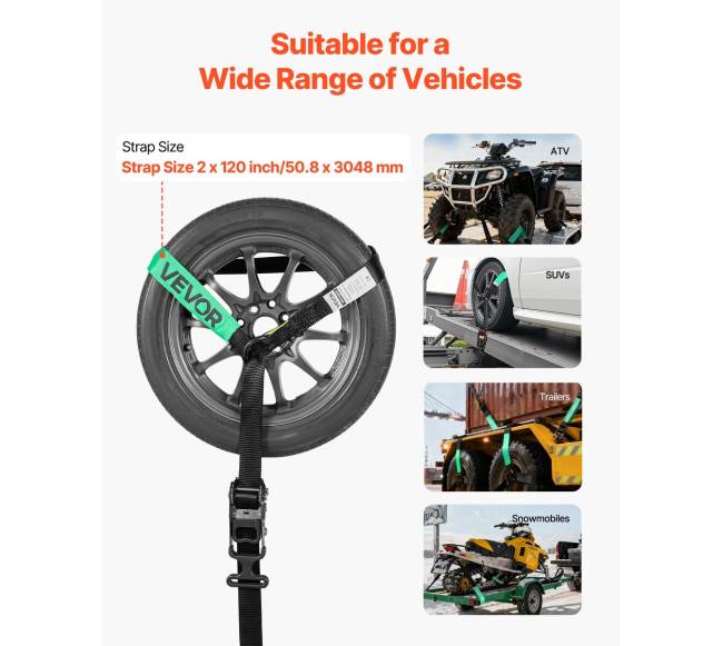 Ratų blokavimo diržų komplektas su laikikliais3