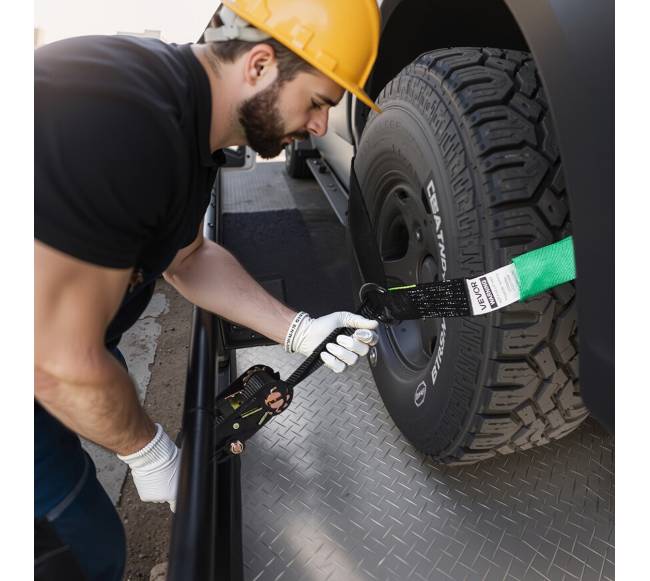 Ratų blokavimo diržų komplektas su laikikliais7