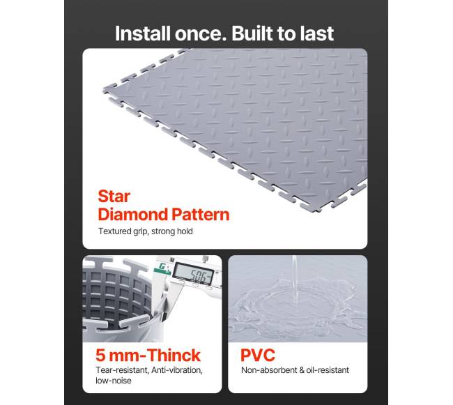 Garažo grindų plytelės jungtinės, 16 vnt2