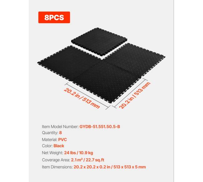 Garažo grindų plytelės, sujungiamos, juodos6