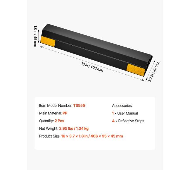 Automobilių stabdikliai su atšvaitais 406 mm6