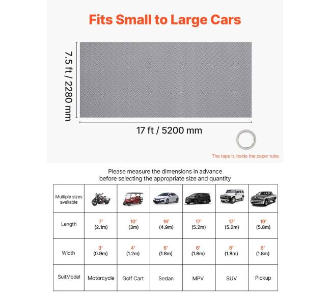 garažo grindų danga, 2,28 x 5,2 m, sidabrinė1