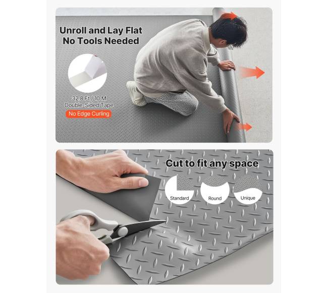 garažo grindų danga, 2,28 x 5,2 m, sidabrinė5