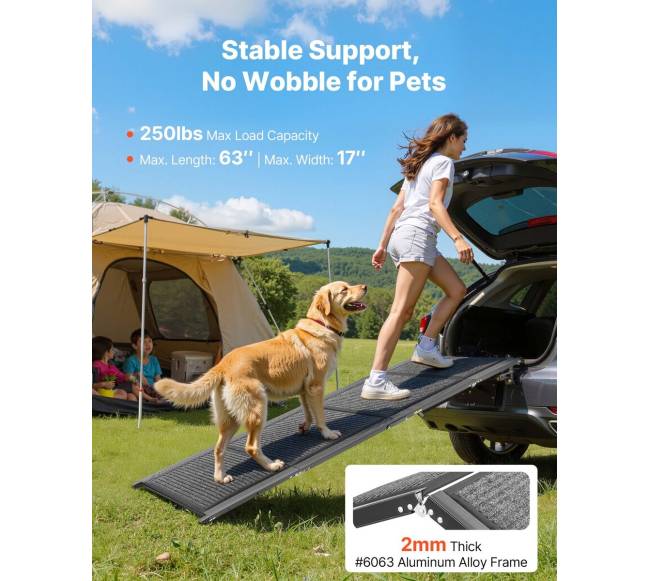 Automobilinė rampa šunims, 160 x 43,2 cm, 113 kg1