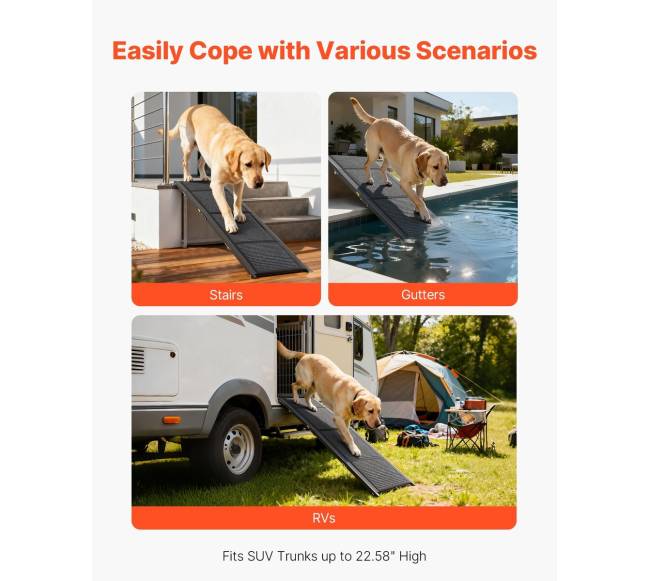 Automobilinė rampa šunims, 160 x 43,2 cm, 113 kg3