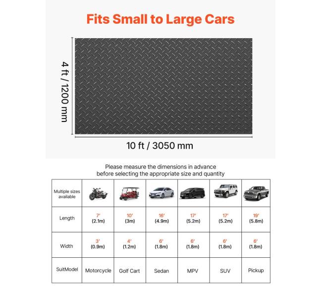 garažo grindų kilimėlis 1,2 x 3,05 m1
