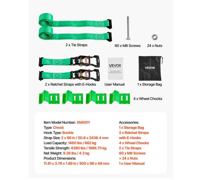 Ratų stoperių tvirtinimo komplektas priekaboms6