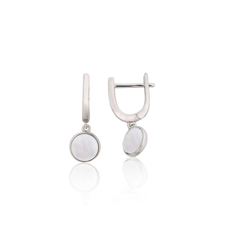 Sidabriniai auskarai ant cilindrinės spynos0