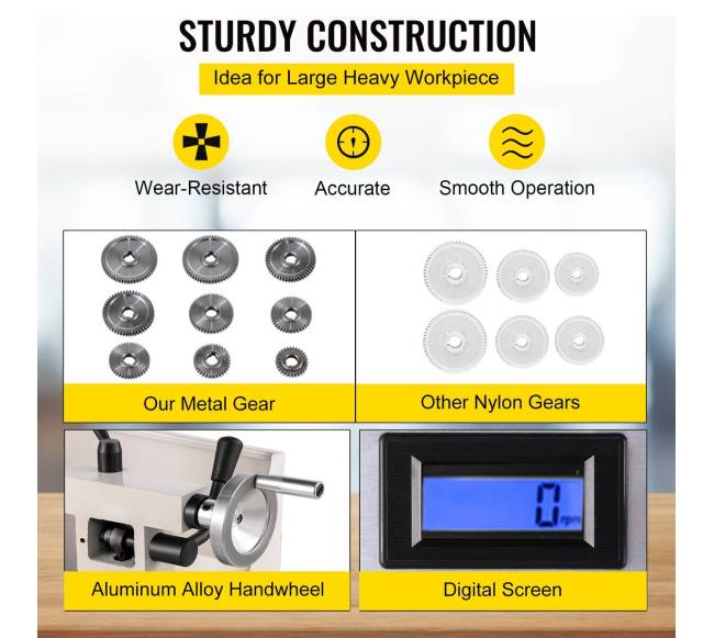 Mini metalo tekinimo staklės 8x14, 600W2