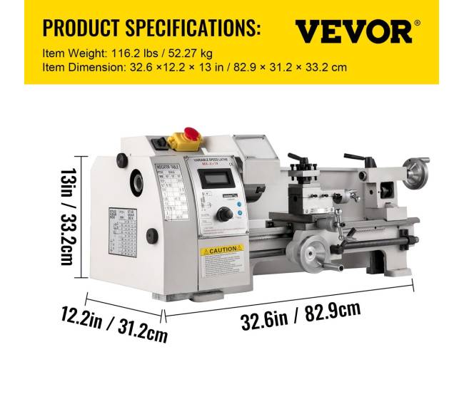 Mini metalo tekinimo staklės 8x14, 600W6