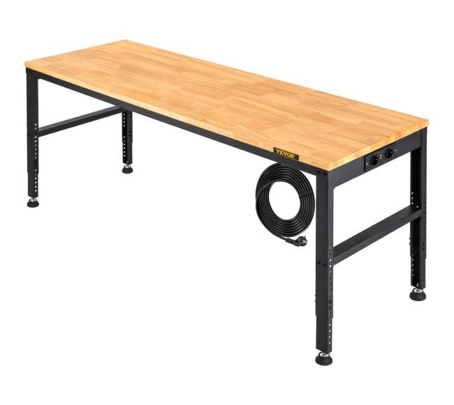 Reguliuojamo aukščio darbastalis, 183 x 64 cm0