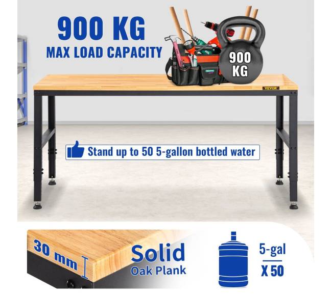 Reguliuojamo aukščio darbastalis, 183 x 64 cm4