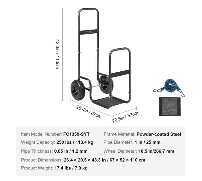 Malkų vežimėlis su 113.4 kg apkrova6