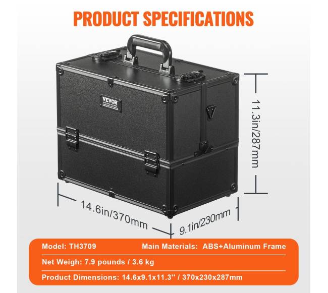 Didelis kosmetikos lagaminas su rankena6