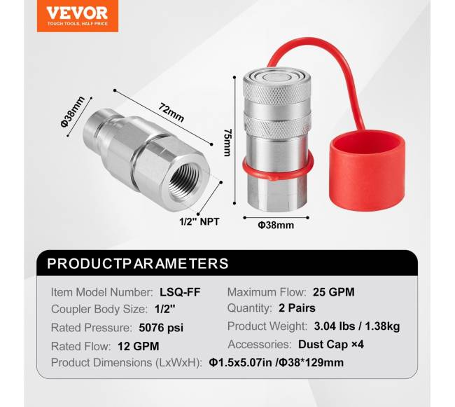 12" plokščia veido hidrauliniai jungiamosios movos6