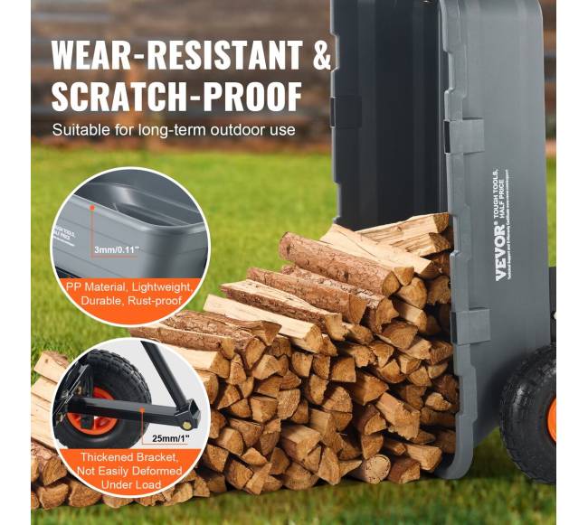 Polipropileno sodo vežimėlis su išvertimu, 4 kubiniai metrai2