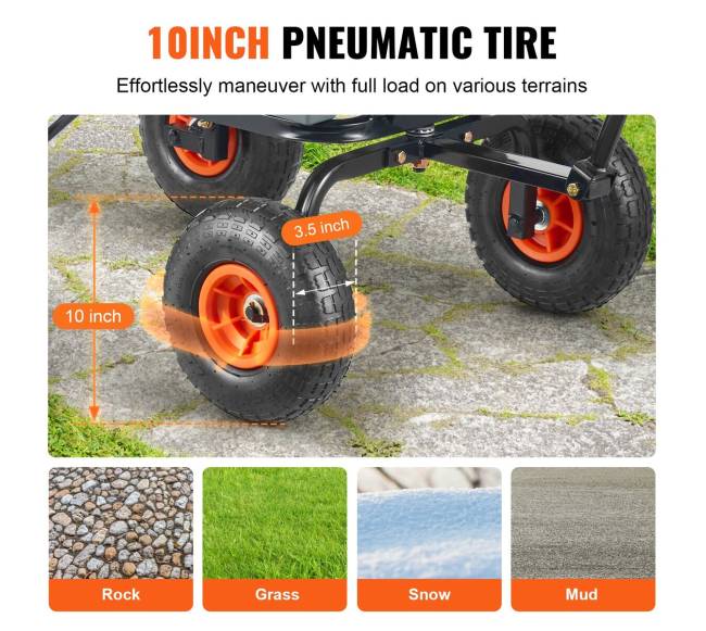 Polipropileno sodo vežimėlis su išvertimu, 4 kubiniai metrai4