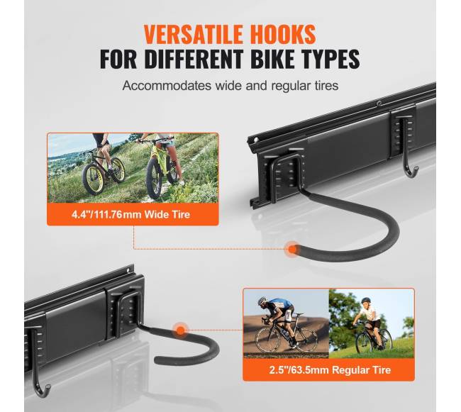 Dviračių laikiklis, tvirtinamas prie sienos, 6 dviračiams3