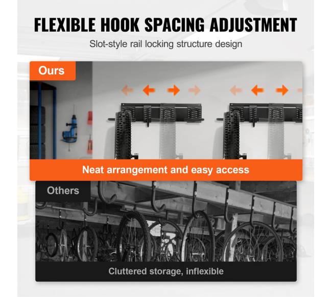 Dviračių laikiklis, tvirtinamas prie sienos, 6 dviračiams4