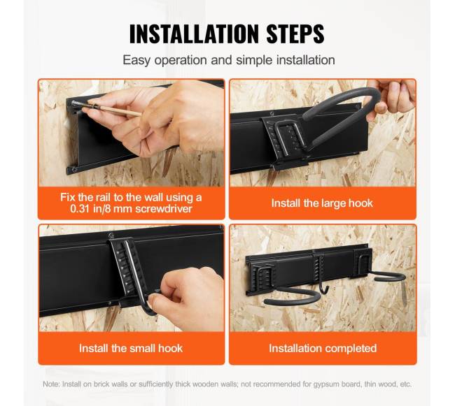 Dviračių laikiklis, tvirtinamas prie sienos, 6 dviračiams5