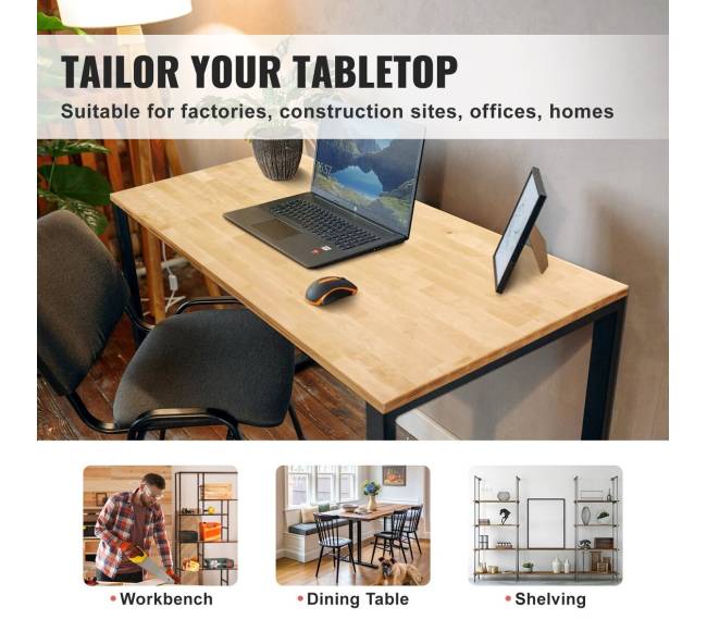 Kietmedžio stalo viršus 120 x 75 x 3,8 cm5