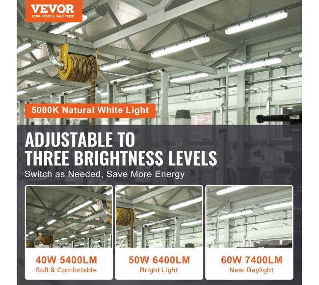 4 vnt. 122 cm LED šviestuvas reguliuojamas2