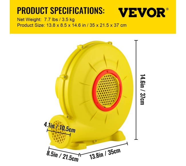 Pripučiamųjų batutų oro pūstuvas 450W6