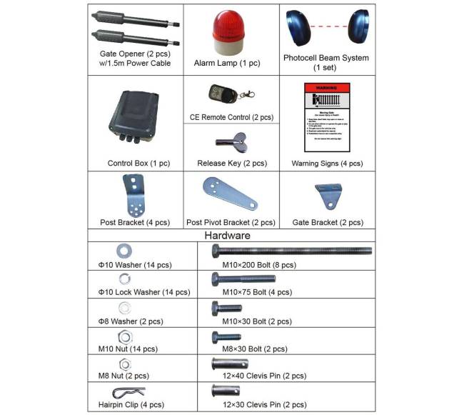Dviejų varčių garažo vartų atidarymo variklis8