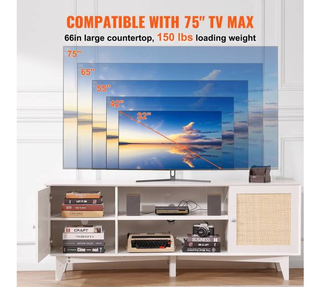 Rattan televizoriaus stovas 191 cm baltas3