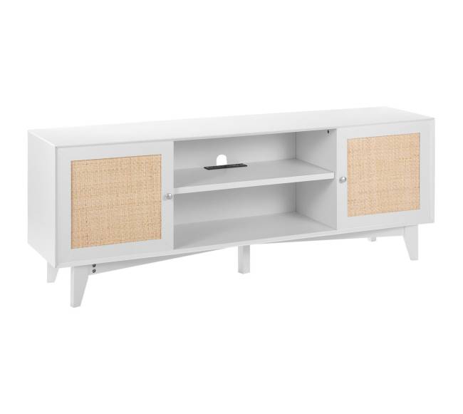 Rattan televizoriaus stovas 191 cm baltas8