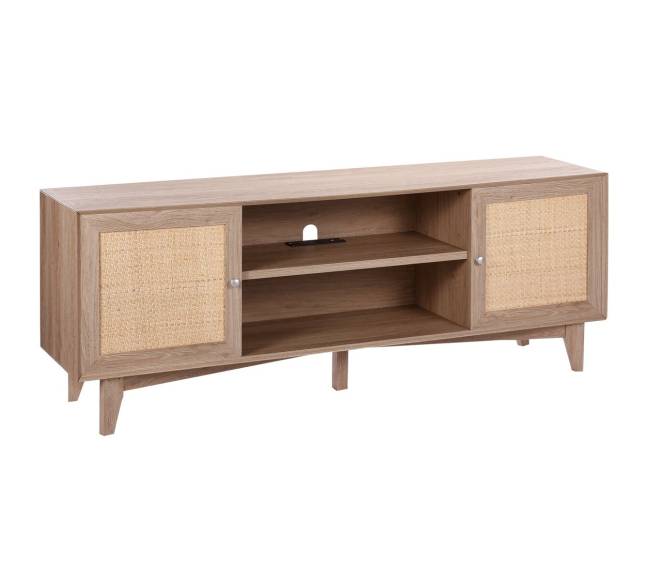 Rataninė TV spintelė 191 cm ąžuolo8