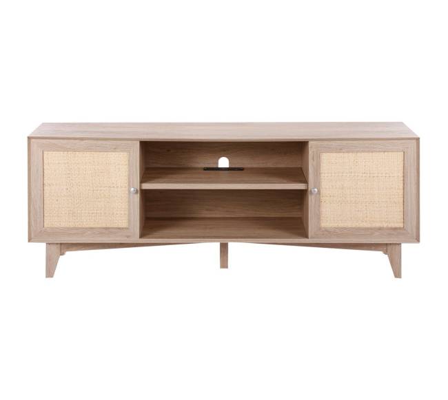 Rataninė TV spintelė 191 cm ąžuolo9