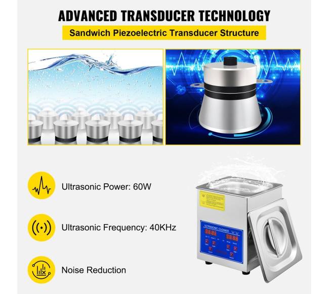 Ultragarsinė valymo mašina su šildytuvu 1.3L2