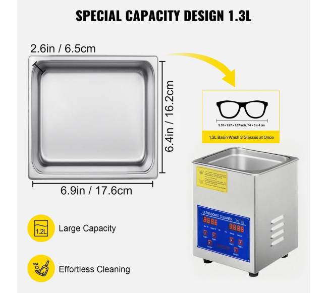 Ultragarsinė valymo mašina su šildytuvu 1.3L5