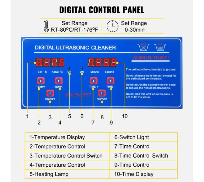 Ultragarsinis vinilų valymas 6 l talpos mašina4