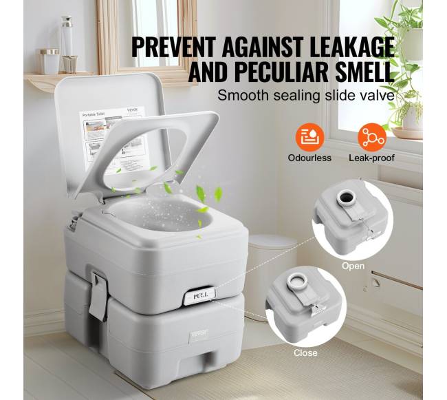 Nešiojamas tualetas su praplovimu ir krepšiu3