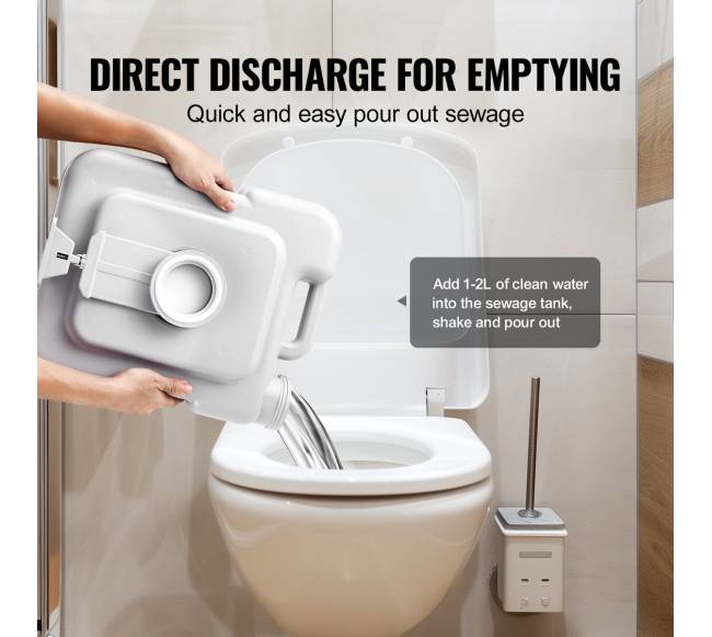 Nešiojamas tualetas su praplovimu ir krepšiu4