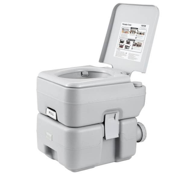 Nešiojamas tualetas su praplovimu ir krepšiu10