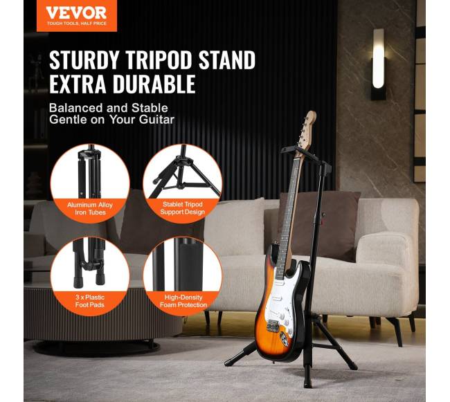 Trikojis gitaros stovas, reguliuojamo aukščio2