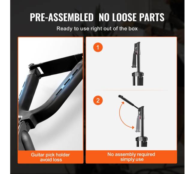 Trikojis gitaros stovas, reguliuojamo aukščio6