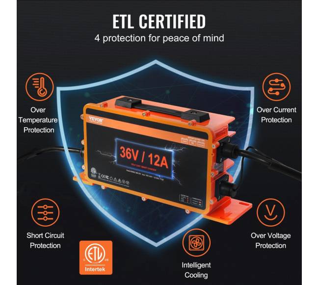 36 voltų 12 A golfo vežimėlio įkroviklis1