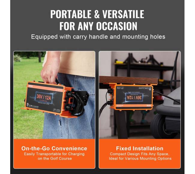 36 voltų 12 A golfo vežimėlio įkroviklis6