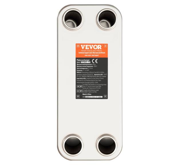 80 plokščių šilumokaitis, 4*1-14" sriegiai10