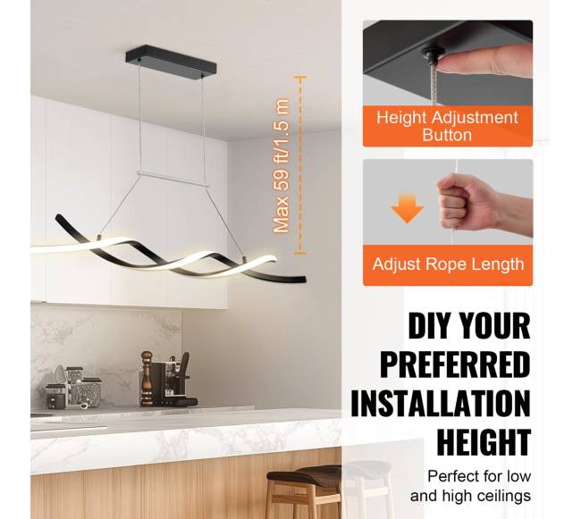 Šiuolaikinis liustra su LED nuotoliniu valdymu3